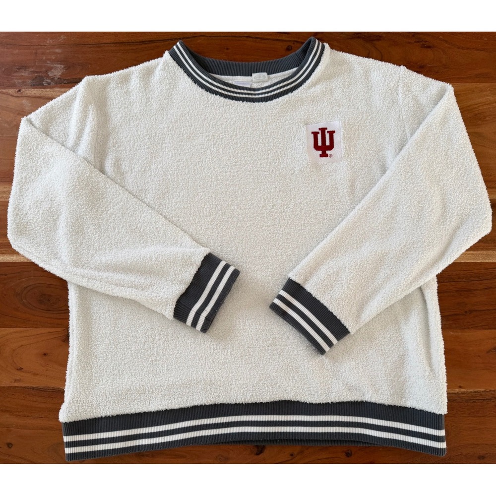 Concepts Sport Indiana University Hoosiers Sherpa Fleece Sweatshirt White XL